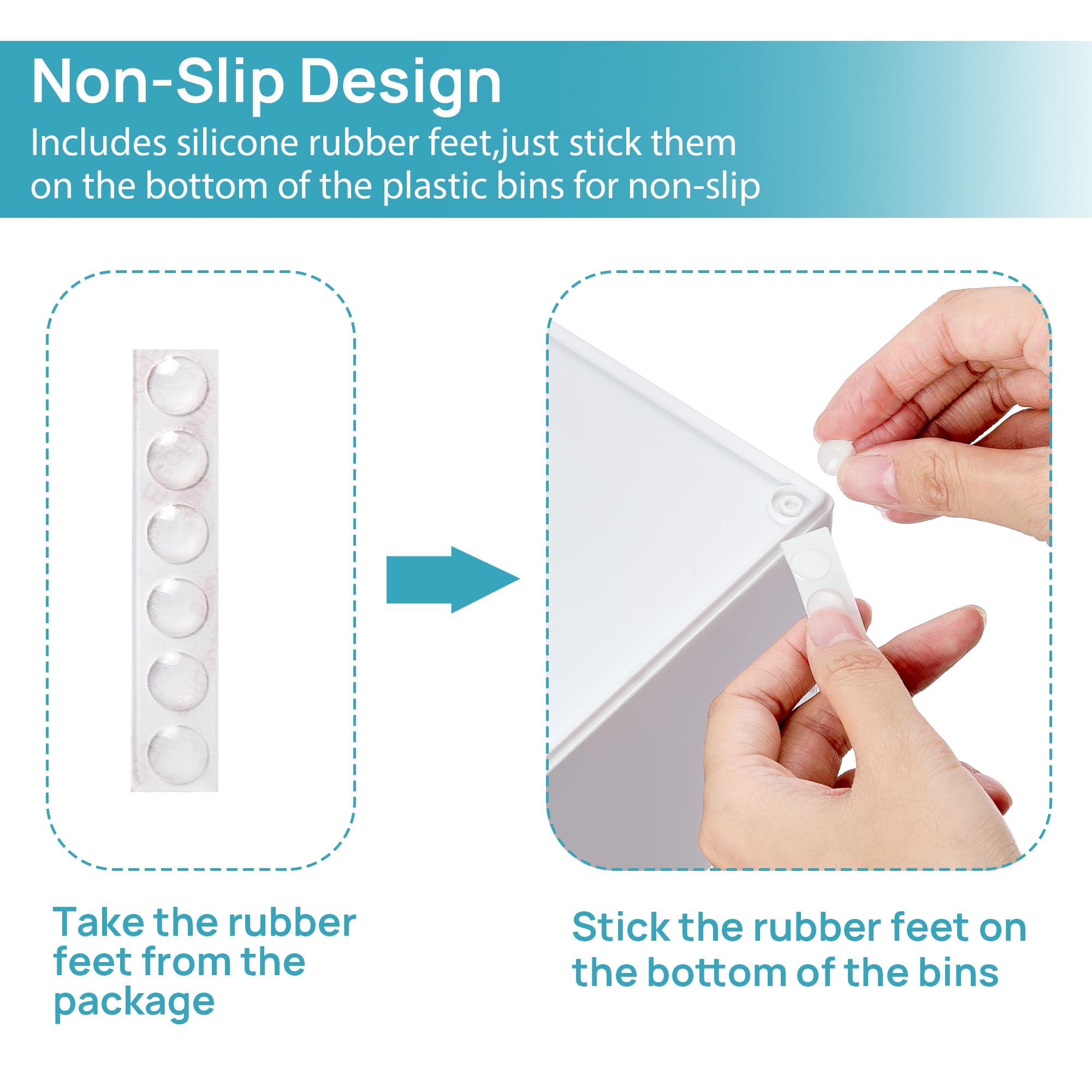 Vtopmart pantry kitchen storage bin promotes neat, accessible cabinets.