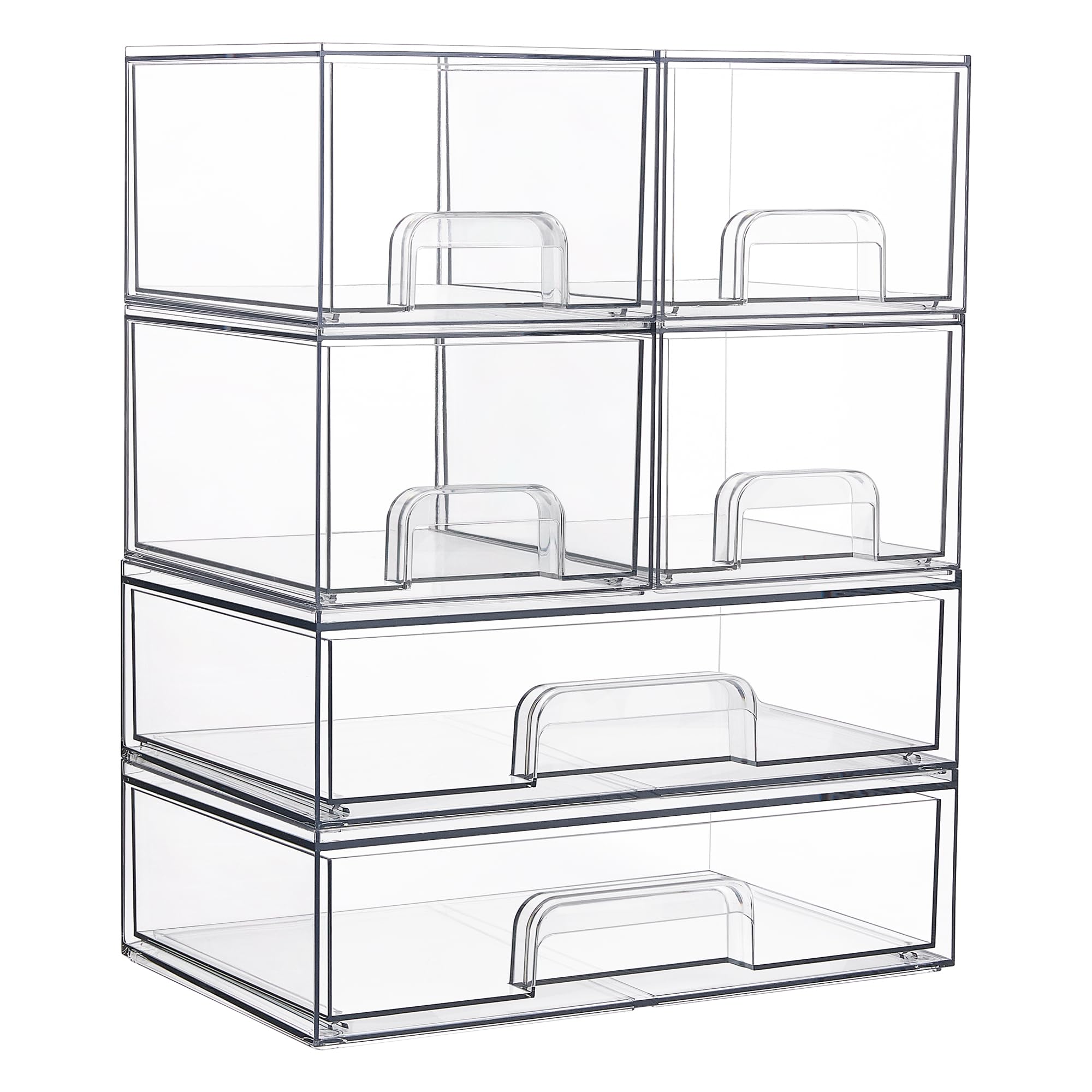 Vtopmart stackable drawers 6pc keep bathroom essentials tidy and accessible