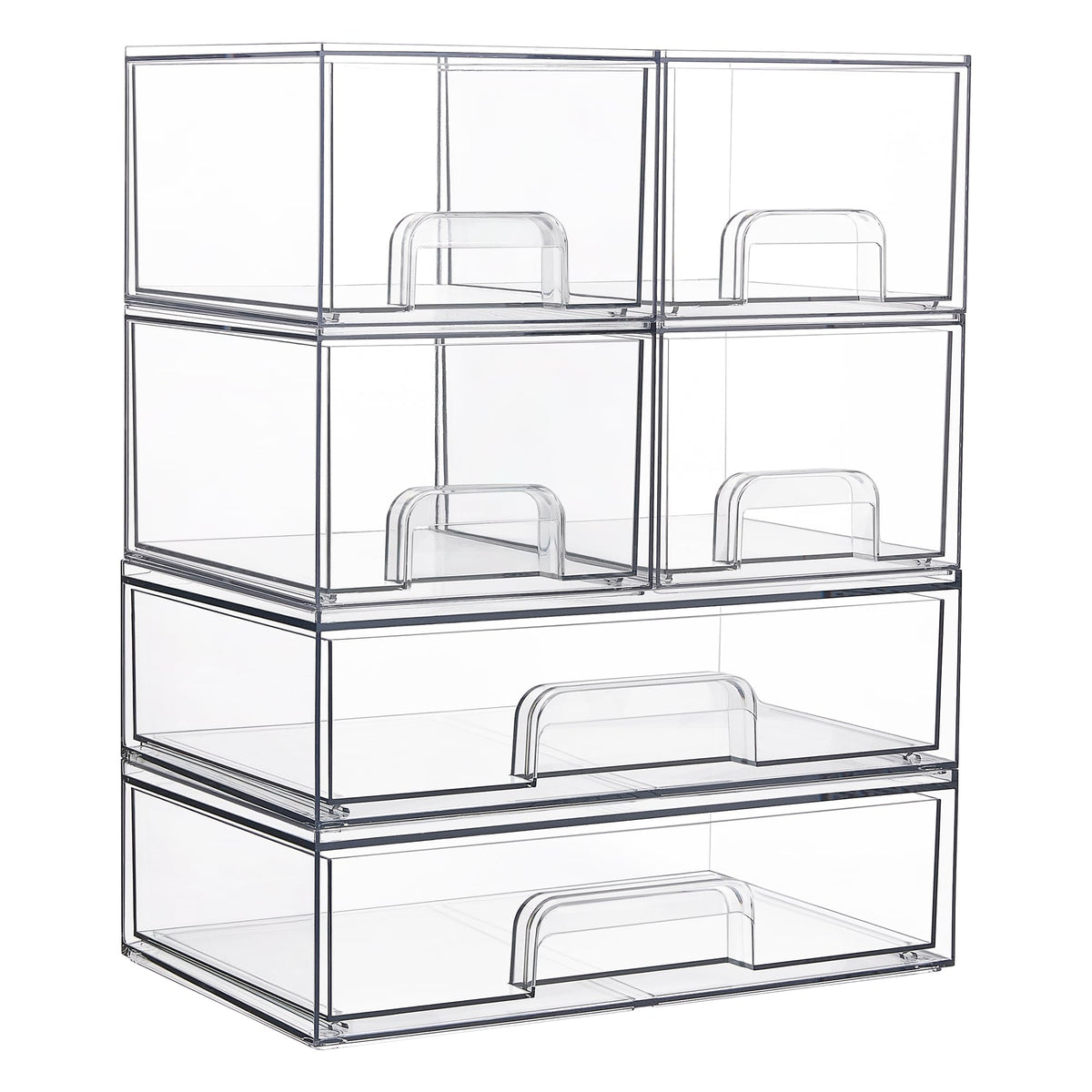 Vtopmart stackable drawers 6pc keep bathroom essentials tidy and accessible