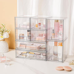 Vtopmart Stackable Drawers hold baby bottles and accessories with easy-pull handles for simple access