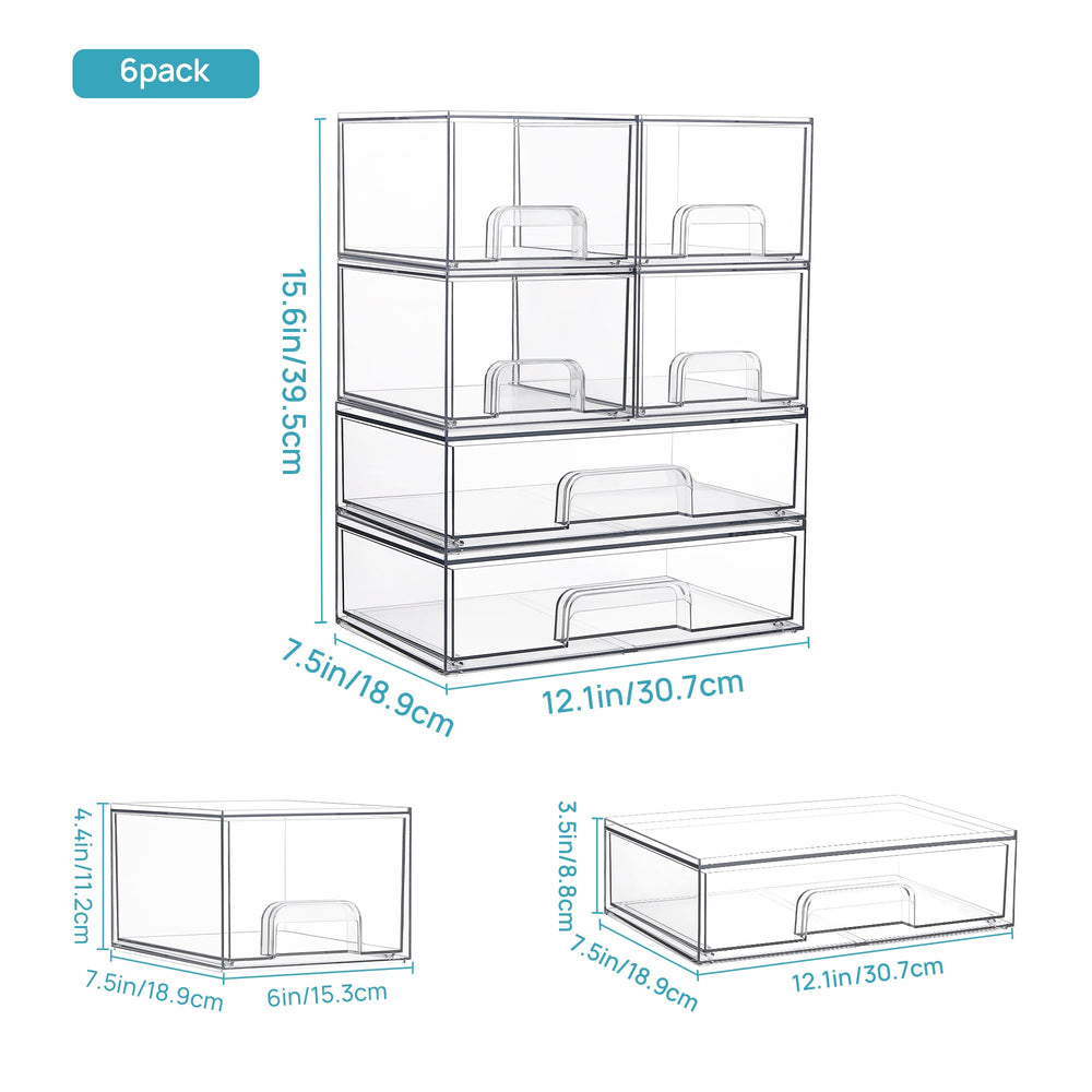 Vtopmart stackable drawers in a kitchen cabinet for pantry efficiency