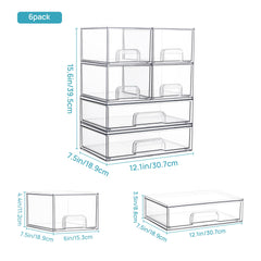 Vtopmart stackable drawers in a kitchen cabinet for pantry efficiency