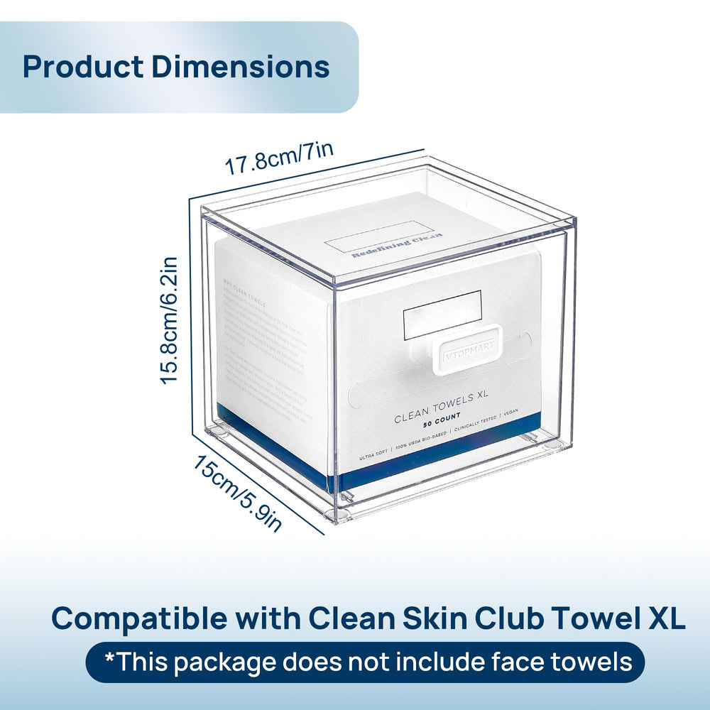 Vtopmart stackable towel organizer saves countertop space for a cleaner bathroom.