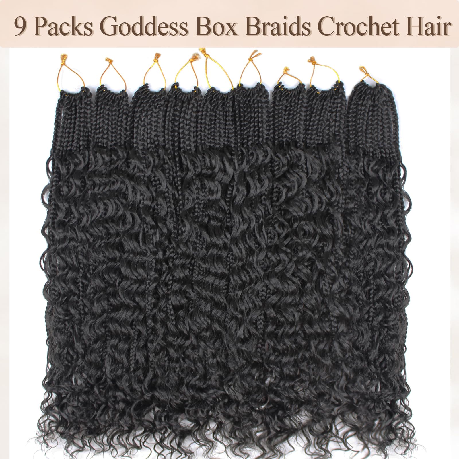 Vustbeauty goddess box braids 24inch curly ends closeup highlights natural look and texture.