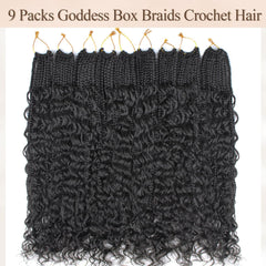Vustbeauty goddess box braids 24inch curly ends closeup highlights natural look and texture.