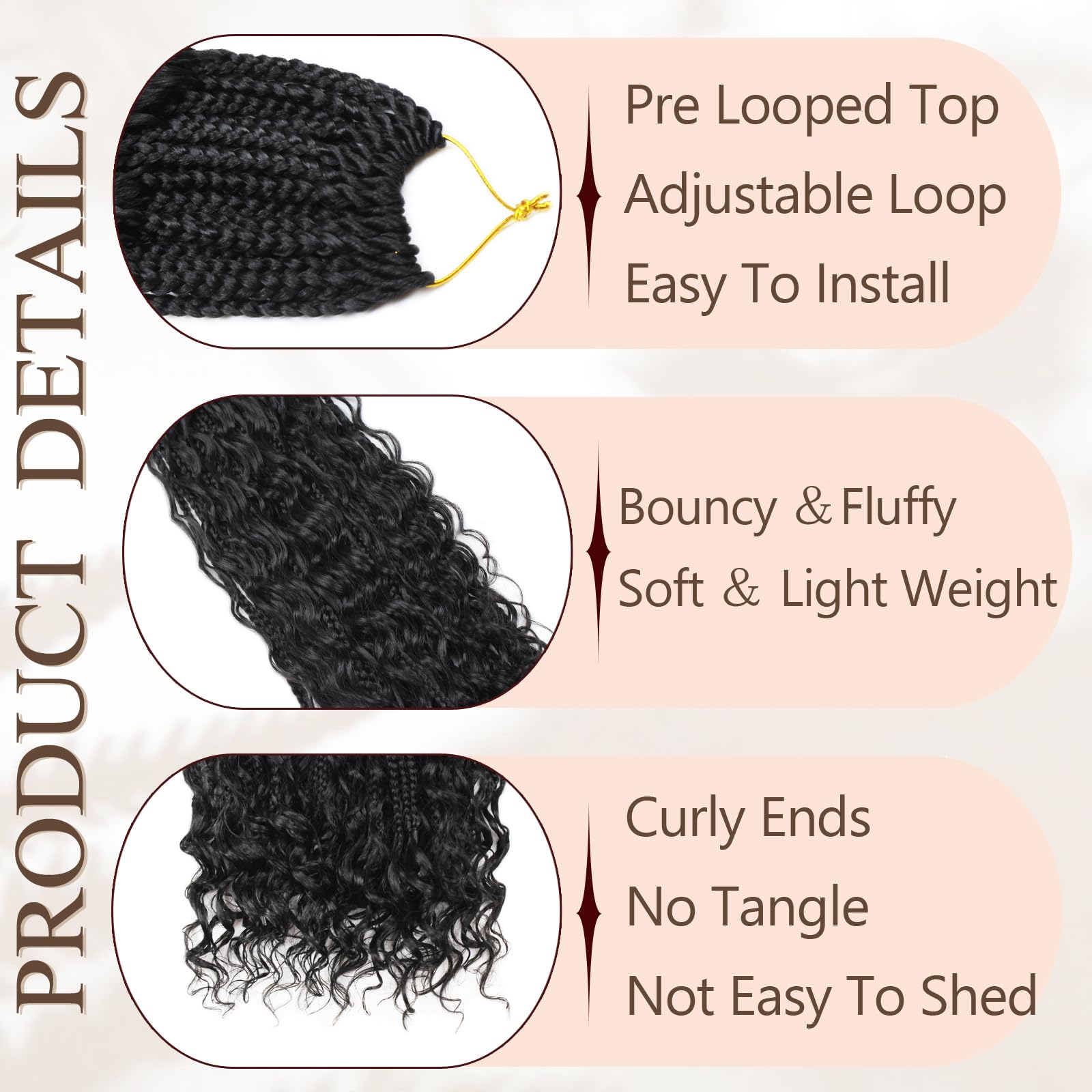 Vustbeauty lightweight shiny soft texture enhances comfortable wear.