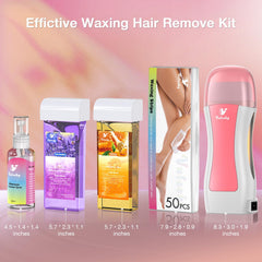 Vuteehy Roll-On Wax Kit in use on skin for smooth home waxing