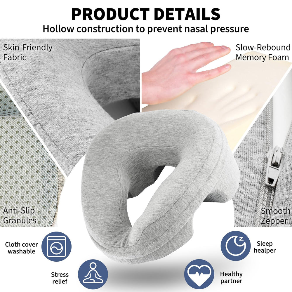 VVB Face Down Pillow Headrest on a massage bed enables deeper comfort.