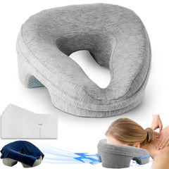 VVB Face Down Pillow Headrest front view shows ergonomic prone support.