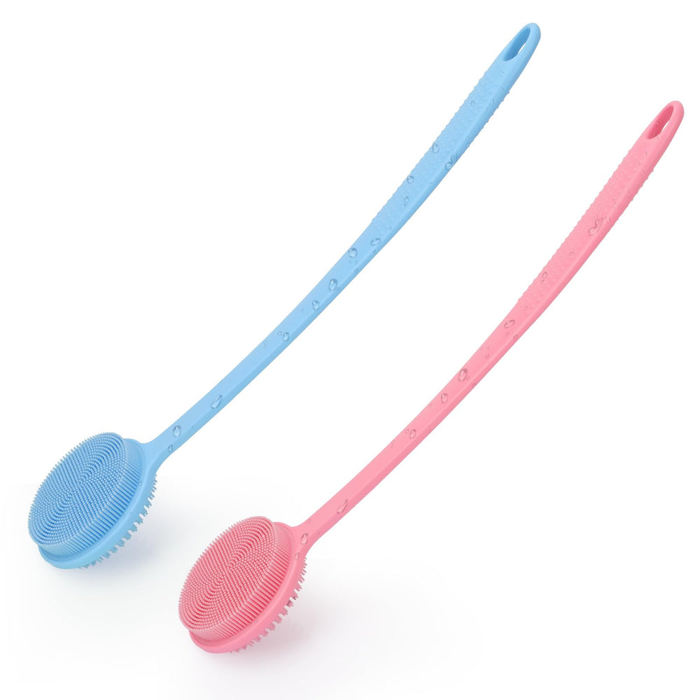 VWMYQ back scrubber with 17-inch handle for easy full-body reach