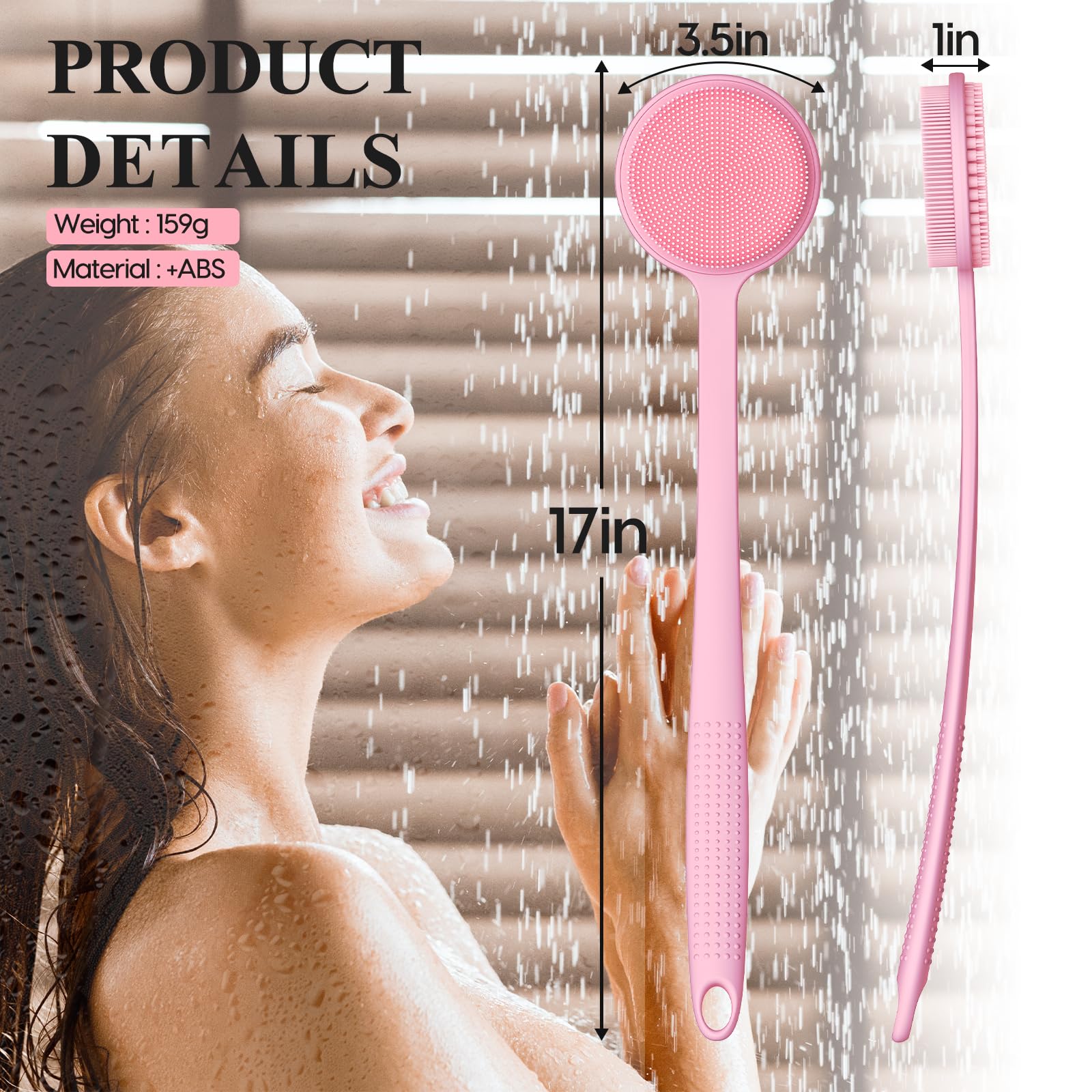 VWMYQ double-sided silicone head for exfoliation and massage