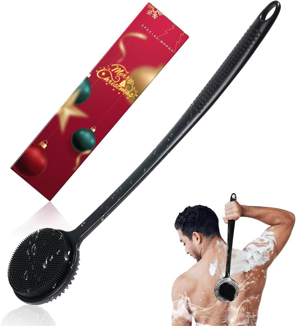 VWMYQ silicone back scrubber foaming bath action for deep cleanse.