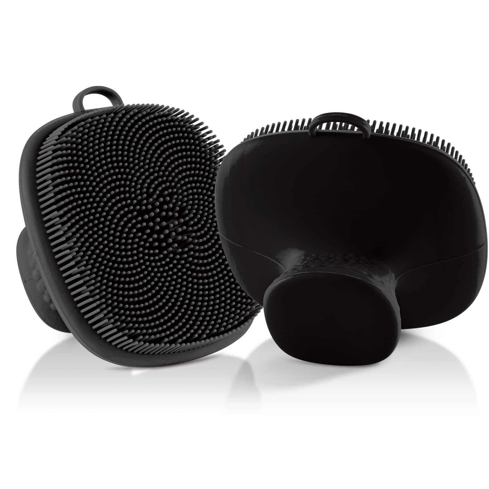 VWMYQ Face Scrubber 2-pack with silicone bristles for gentle cleansing and absorption.