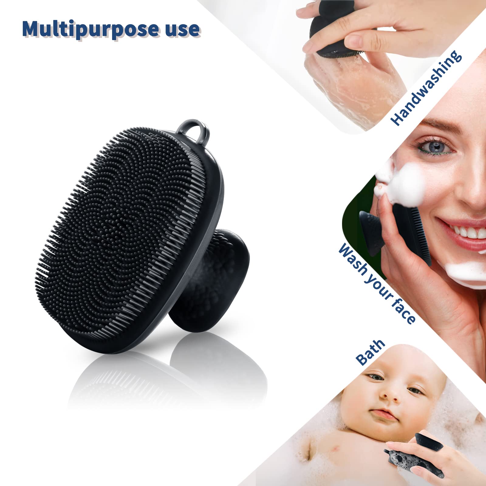 VWMYQ waterproof silicone brush stands up to water exposure for quick drying.