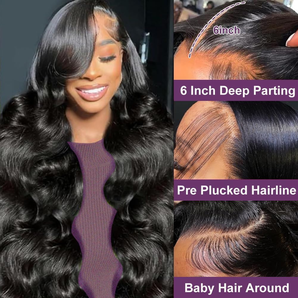 VXCVAE body wave wig with 220 density for full natural bounce.