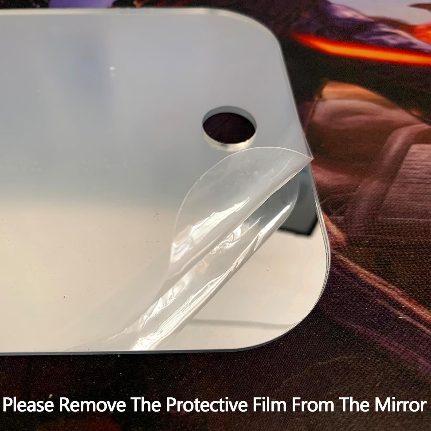 VXKZF no-drill wall-mount mirror designed for small spaces and easy setup