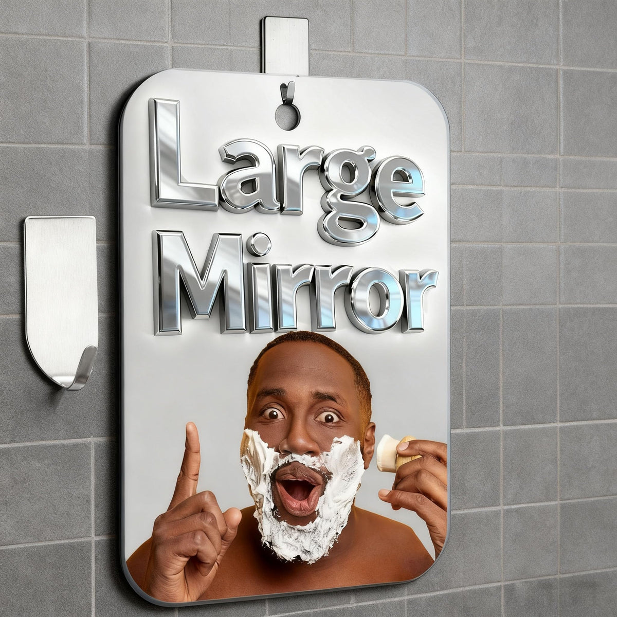 VXKZF shatterproof shower mirror 11x8 inches fogless surface for shaving