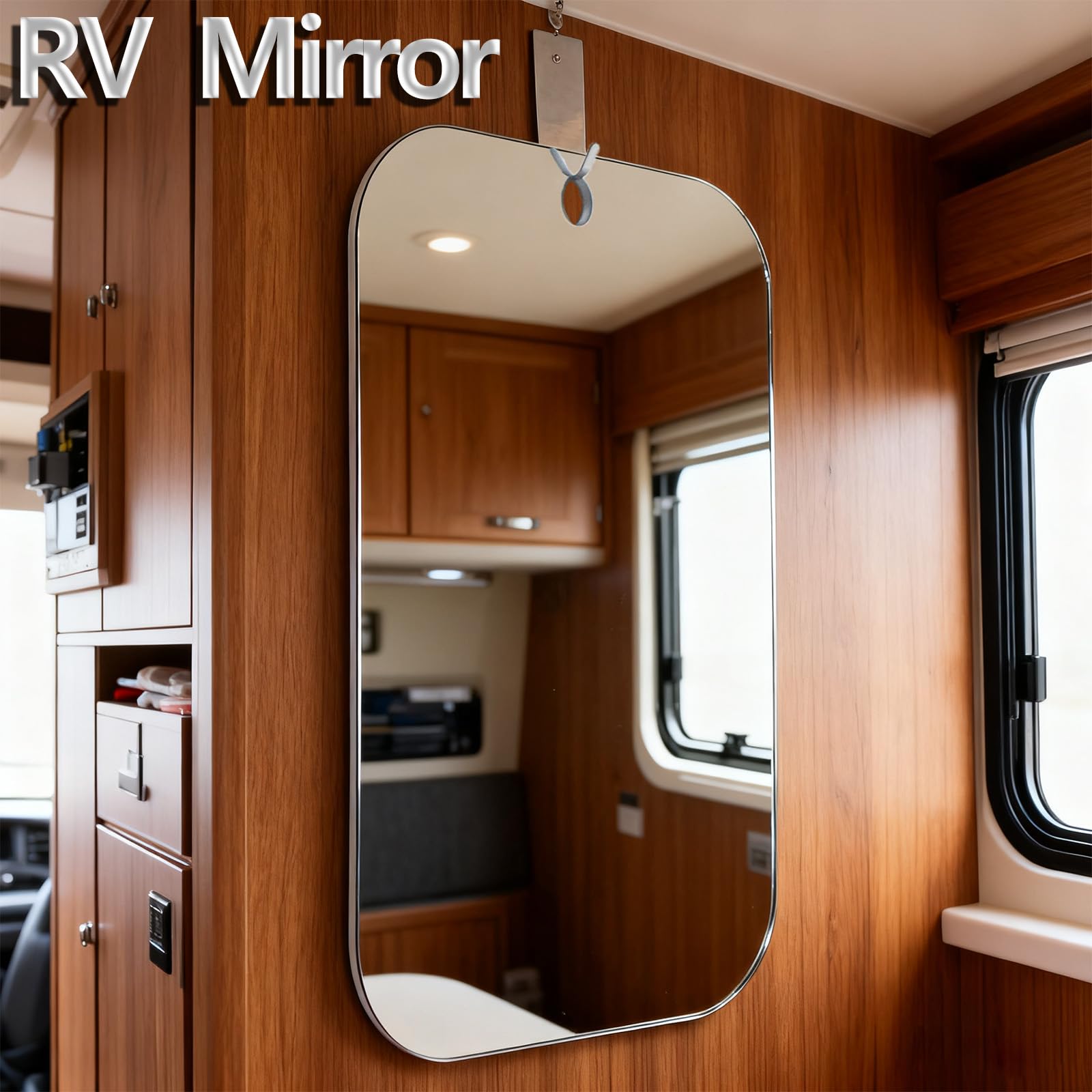 VXKZF versatile mirror used for shaving, makeup, and brushing teeth