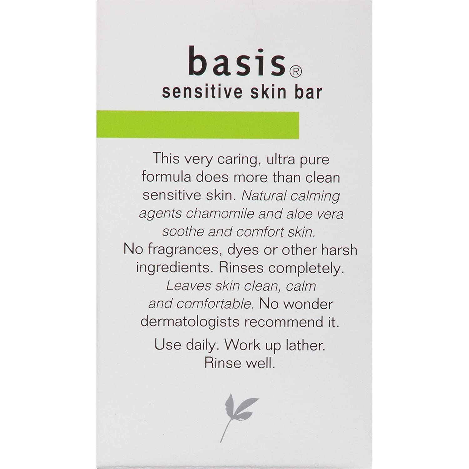 Vxoyo Basis Sensitive Skin Cleansing Bar packaging, six-bar set for routine cleansing.