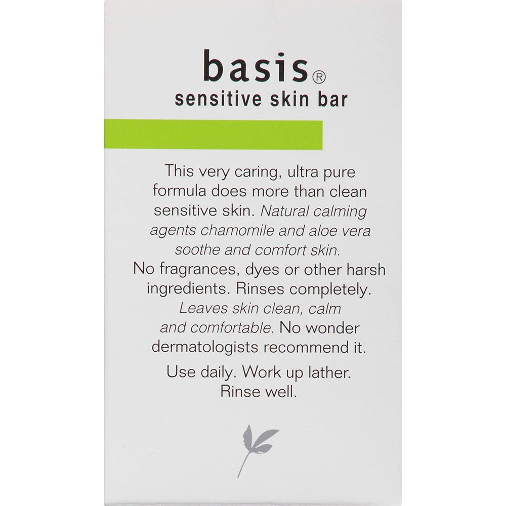 Vxoyo Basis Sensitive Skin Cleansing Bar packaging, six-bar set for routine cleansing.