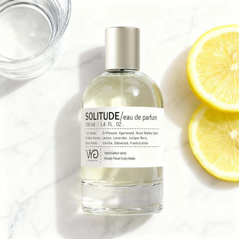 VYG Eau de Parfum opening notes driftwood and agarwood evoke a mysterious scent trail.
