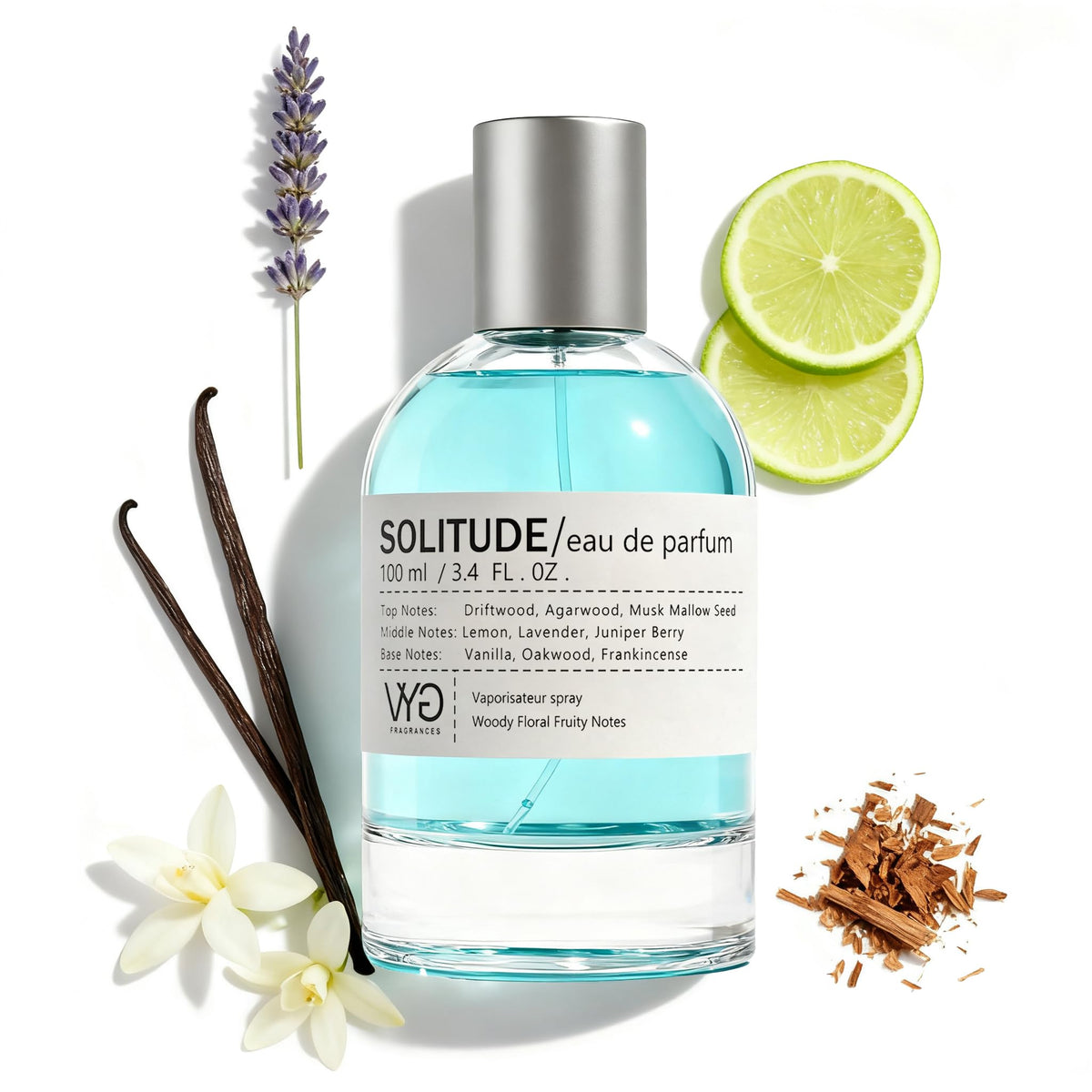 VYG for Men Eau de Parfum bottle showcasing a woody floral fruity blend for confident daytime wear