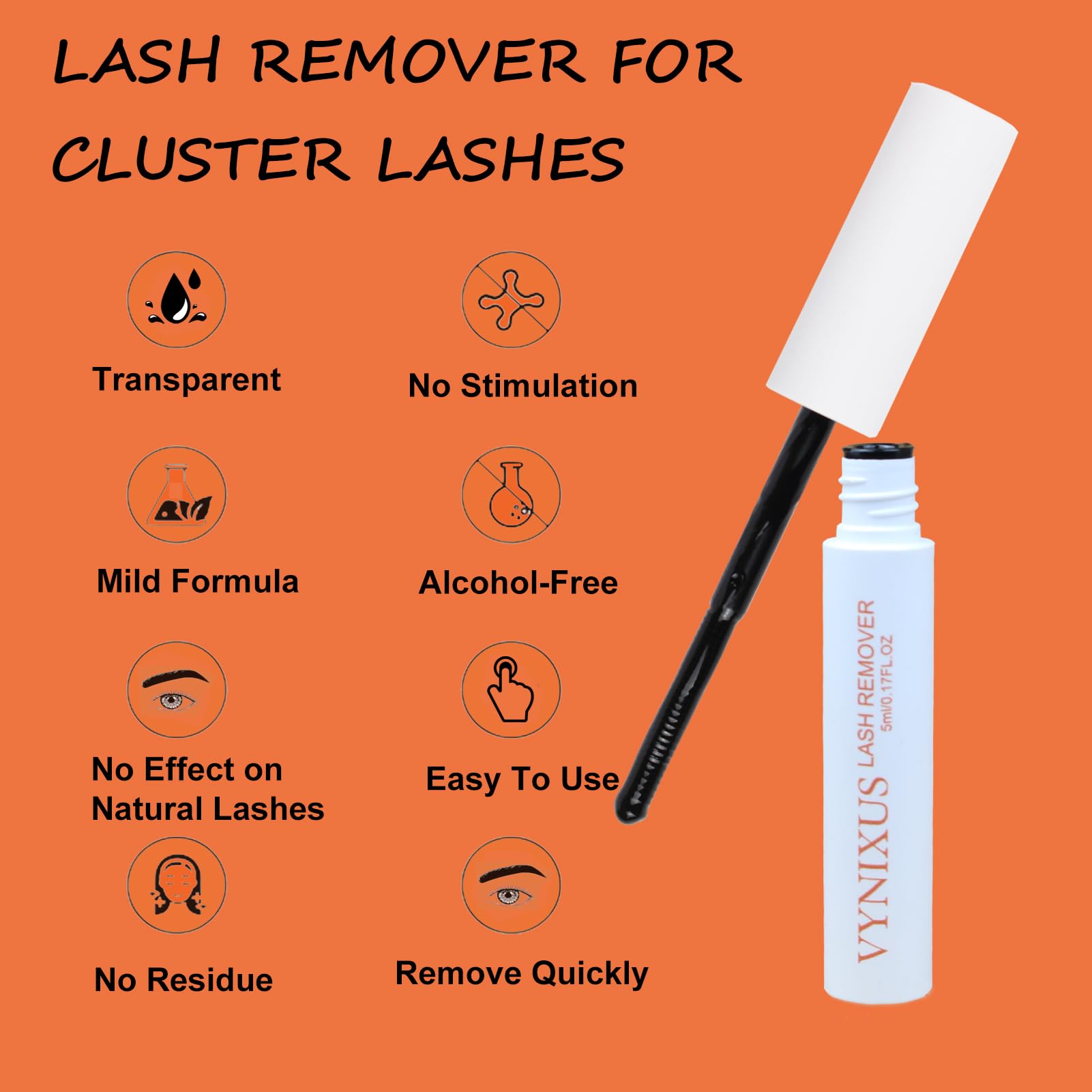 VYNIXUS application steps guide image aids precise lashes under natural lashes
