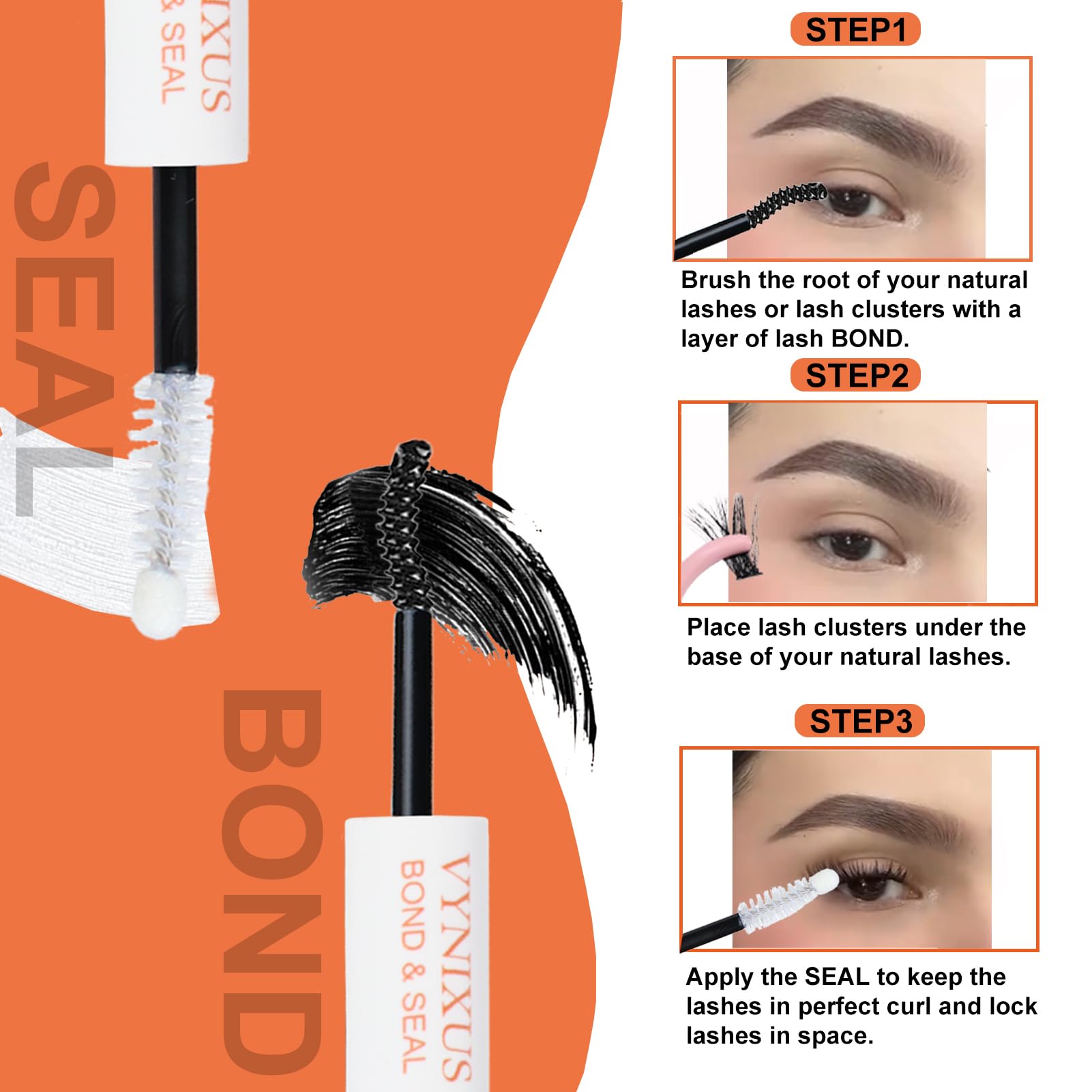 VYNIXUS Waterproof lash hold image suggests 72-hour staying power