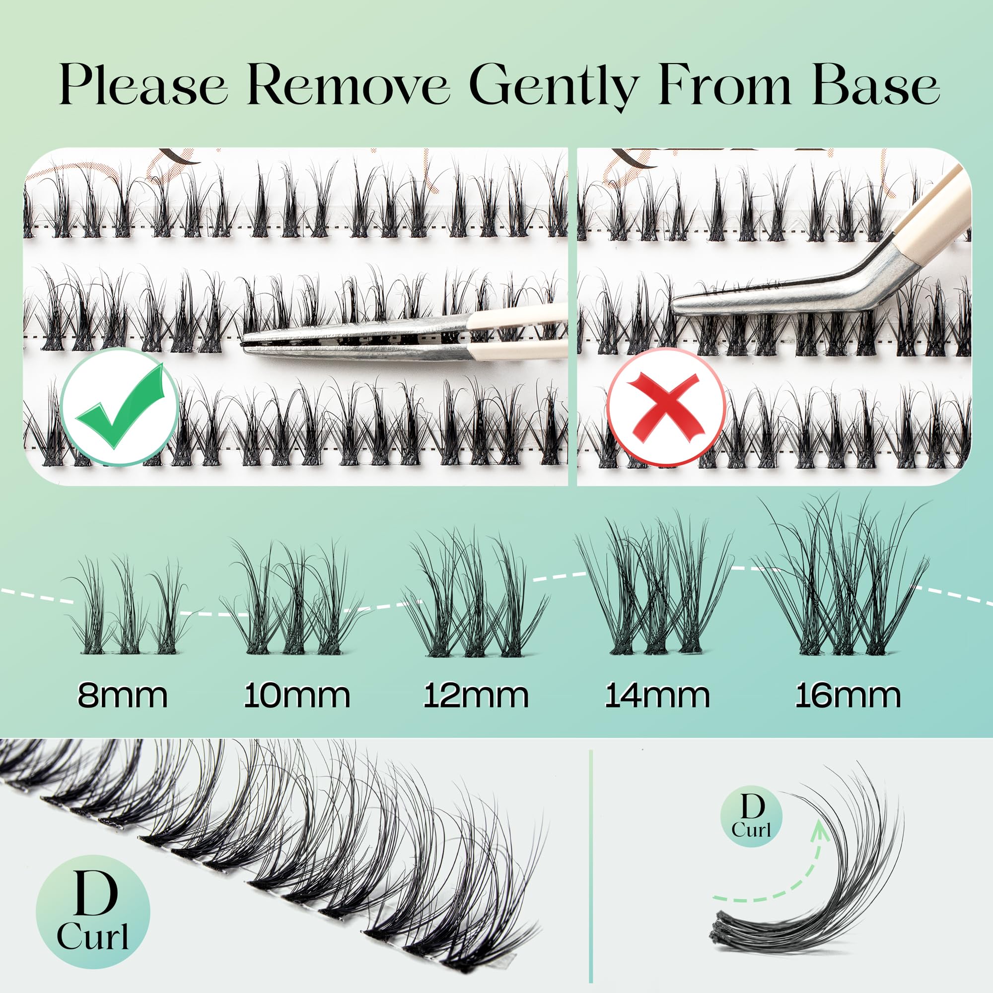 VYRILA Lash Clusters 0-1mm ultra-fine band emphasizing weightless comfort
