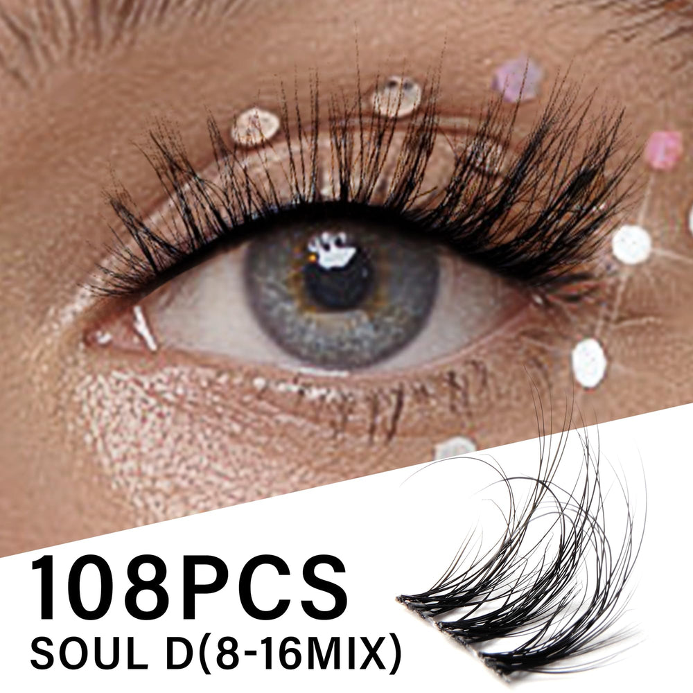 VYRILA Lash Clusters 8-16mm mix fits different eye shapes and styles