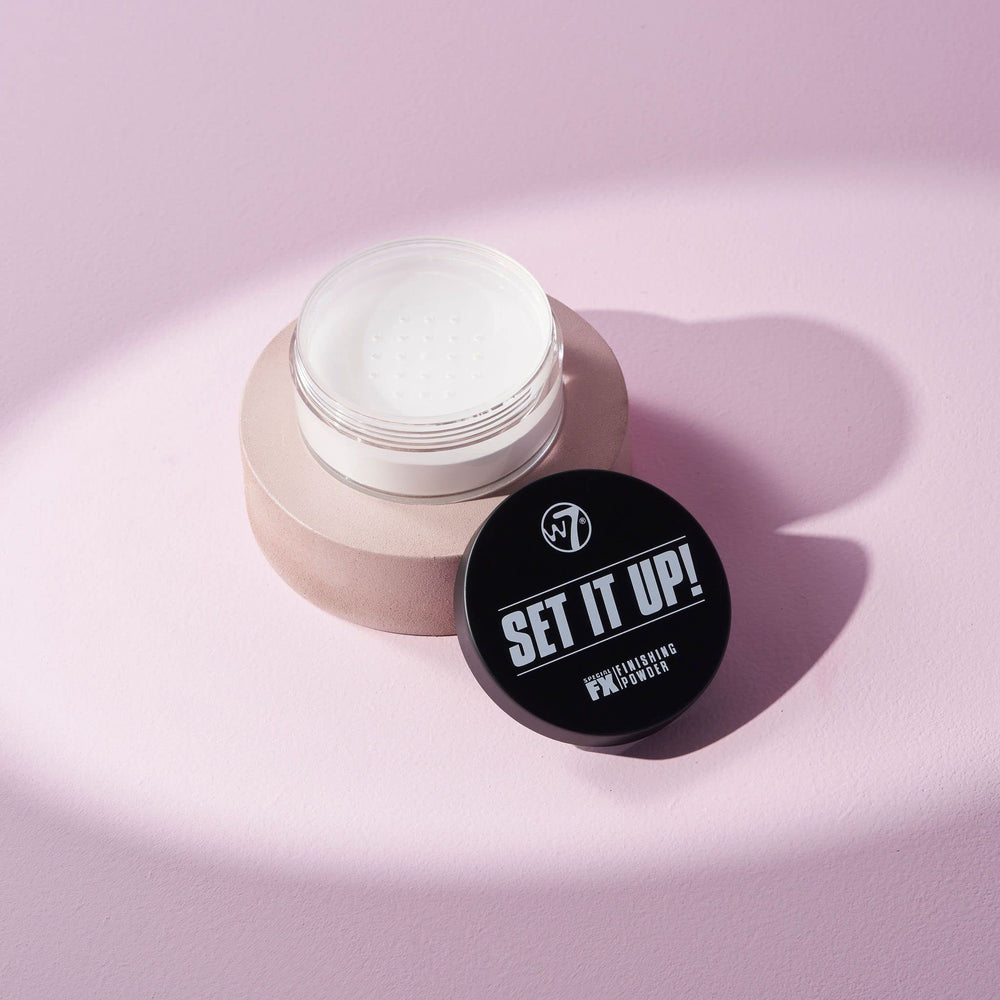 W7 Set It Up cruelty-free logo signaling ethical makeup choice.