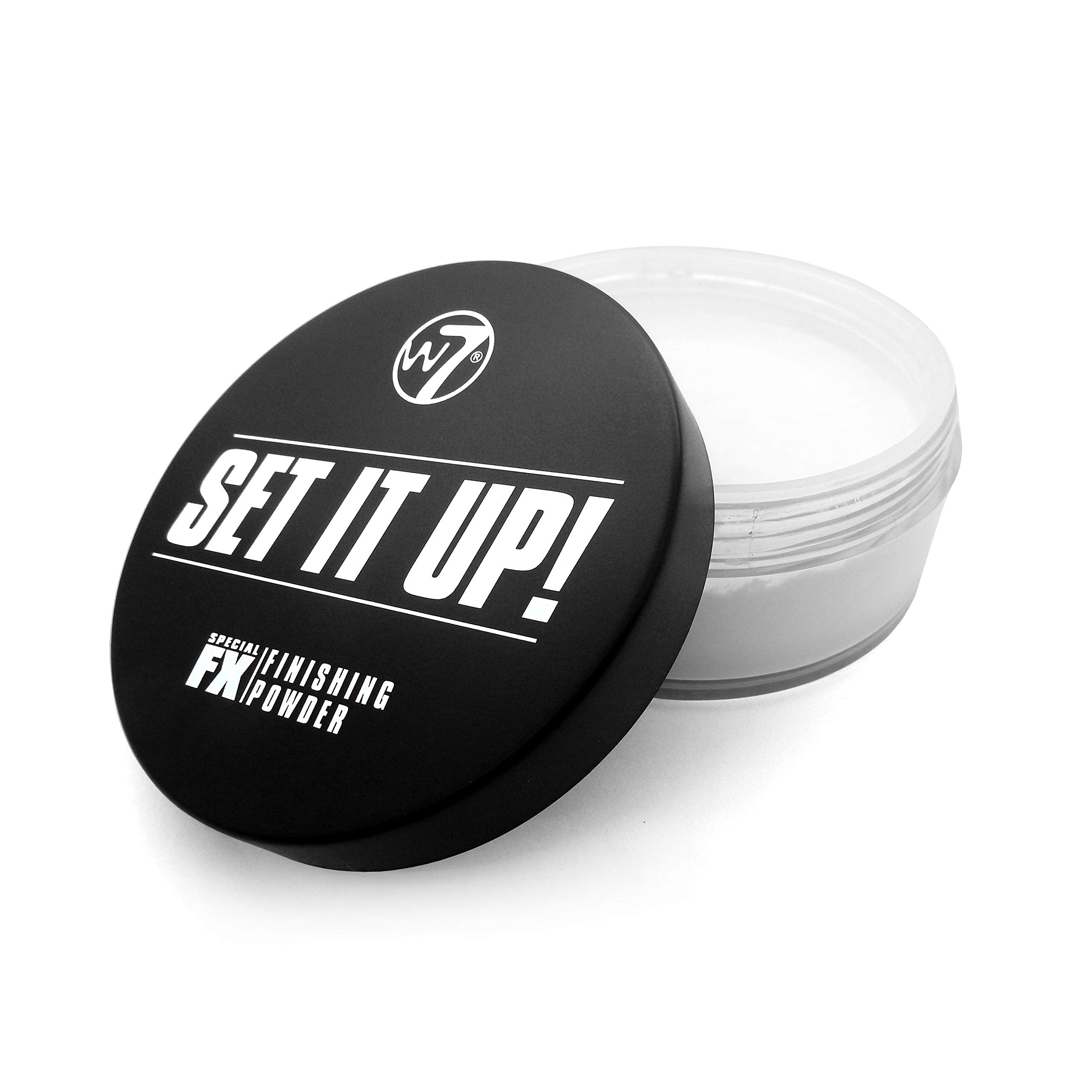 W7 Set It Up face application closeup demonstrates easy, even setting.