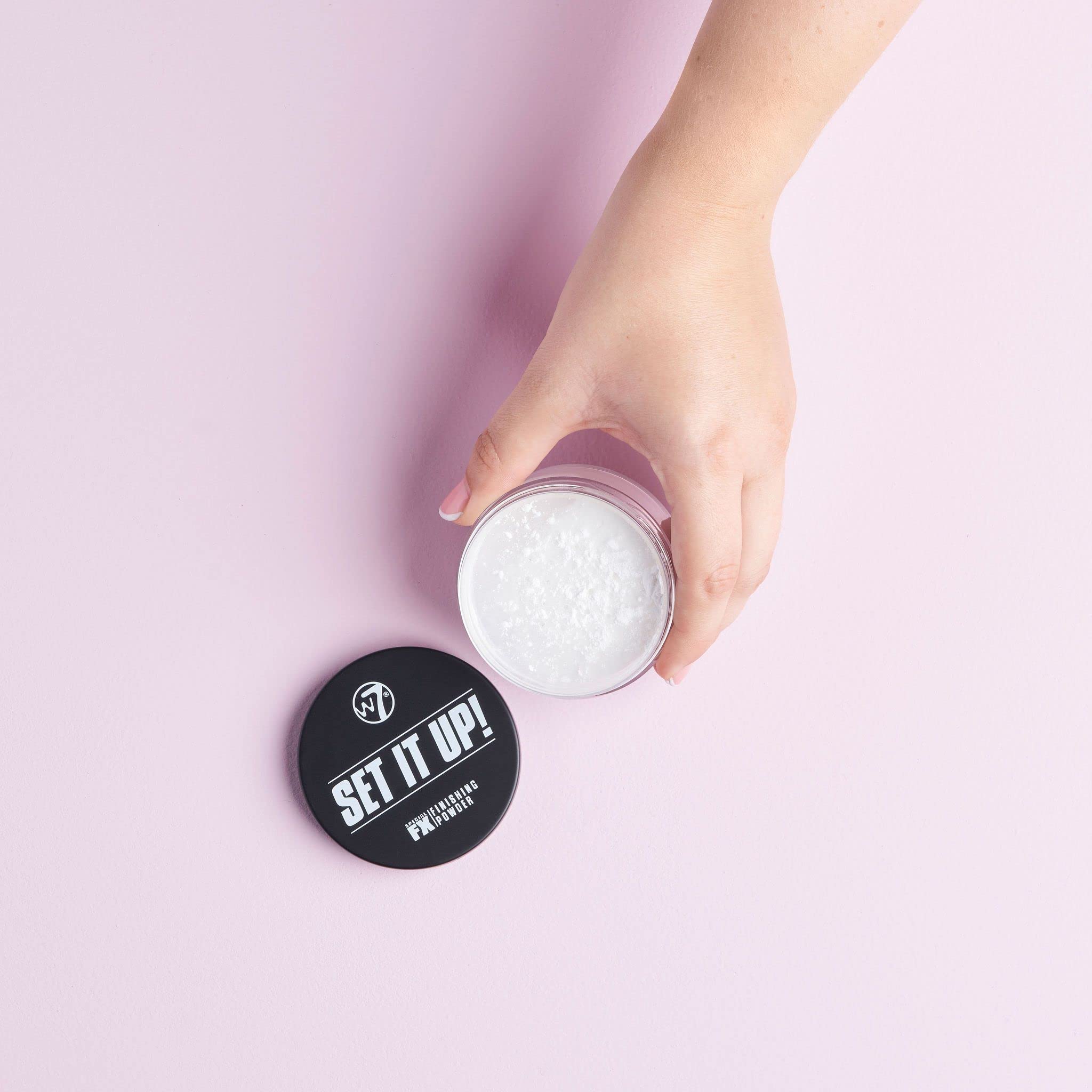 W7 Set It Up matte finish on T-zone helps control shine during the day.