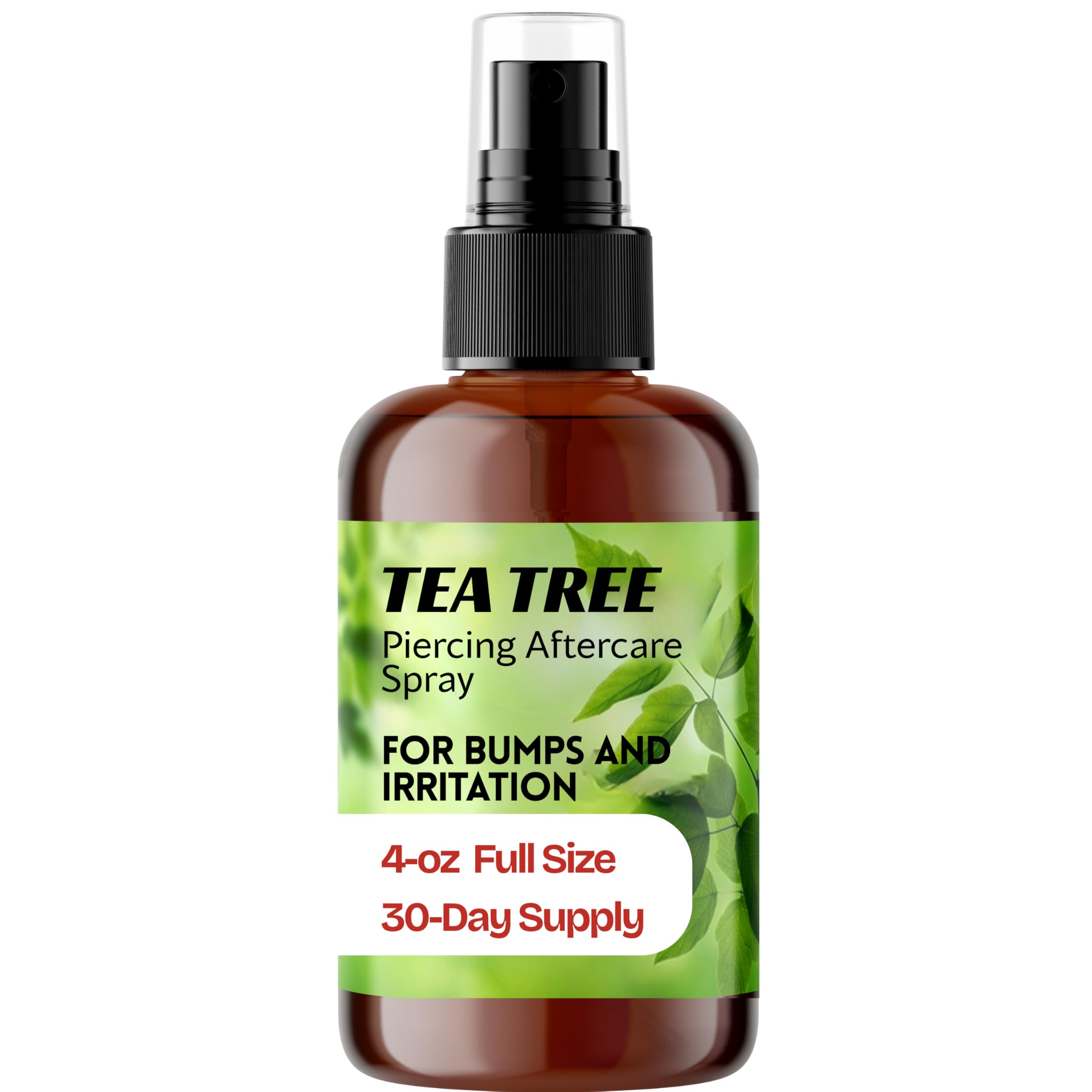 Wacan Tea Tree Piercing Spray bottle pour demonstrates quick, soothing aftercare relief.