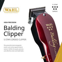 Wahl 5-Star Balding Clipper V5000 motor in action delivering fast cuts.