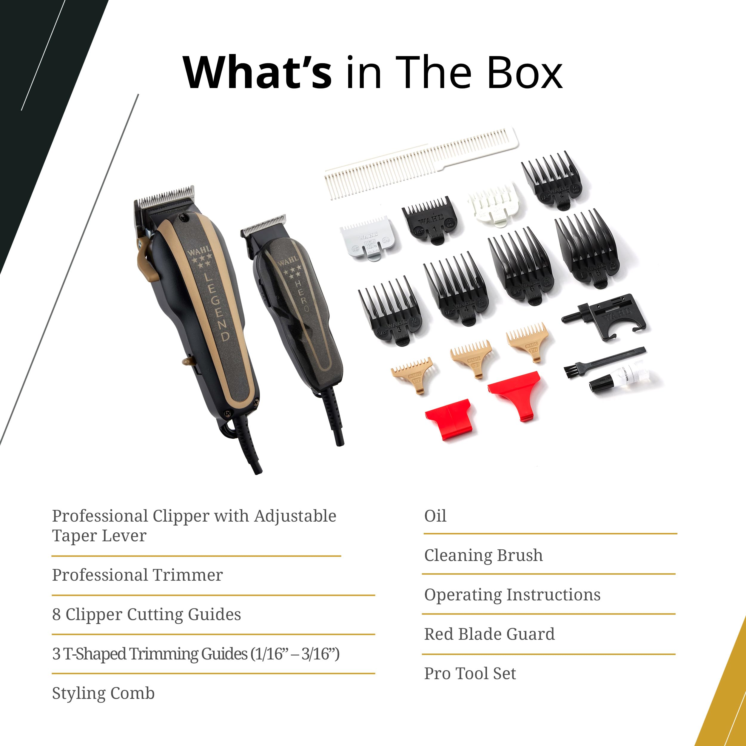 Wahl Barber Combo kit complete-shot shows all-in-one professional toolkit.