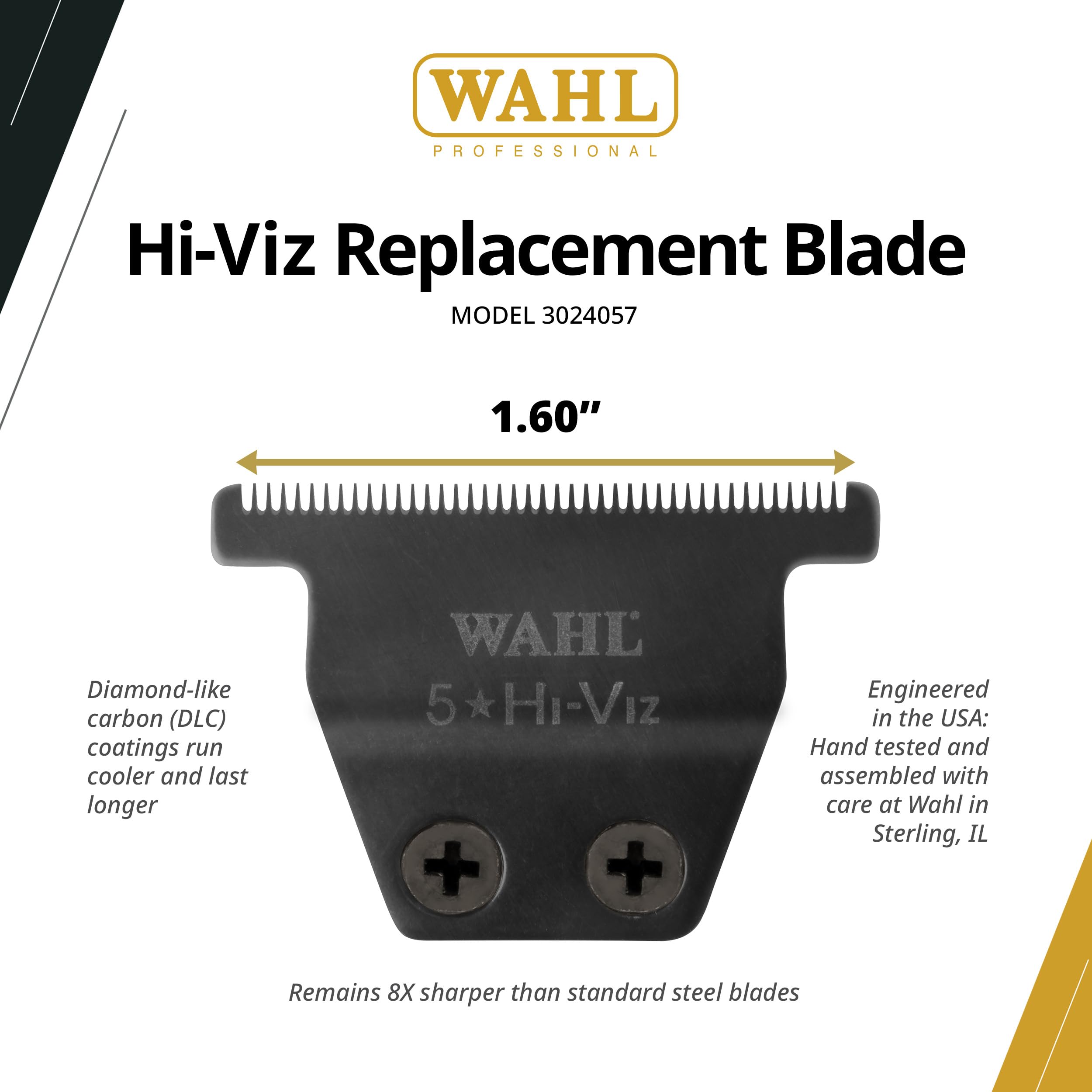 Wahl HiViz replacement blade installation view demonstrates easy fit