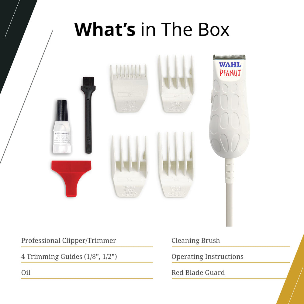 Wahl Peanut Clipper white compact-size design for comfortable handling