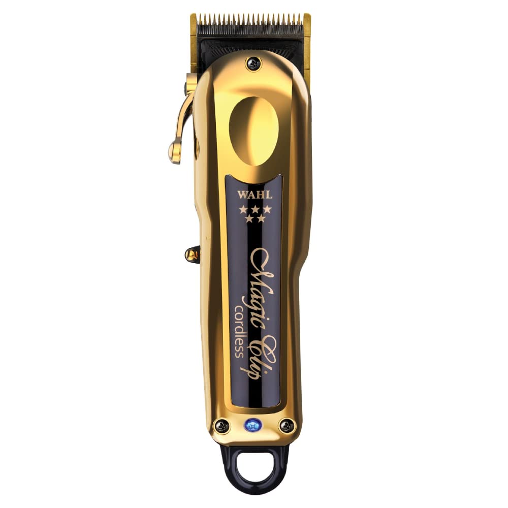 Wahl Professional 5-Star Cordless Magic Clip Gold in-use image highlights professional grade clipping.