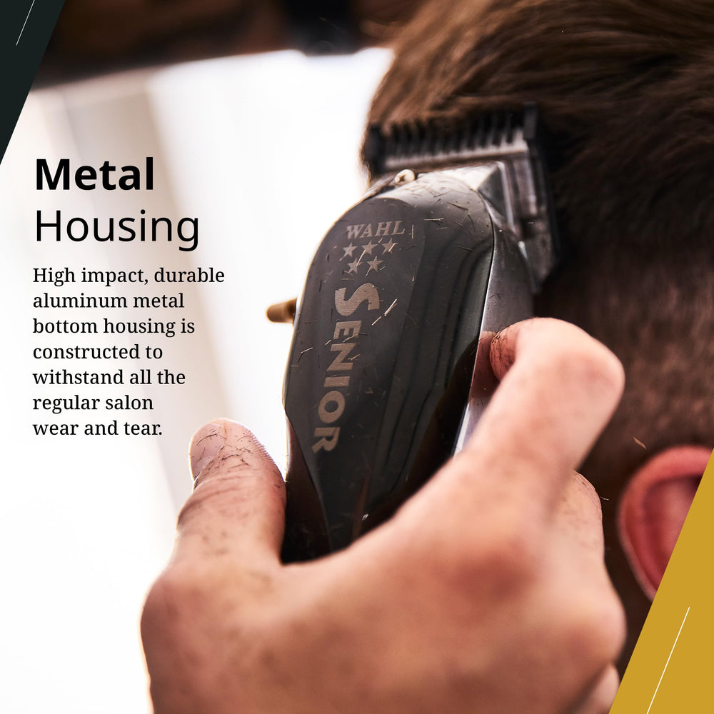 Wahl Professional 5 Star Cordless Senior Clipper in use during a fade session.