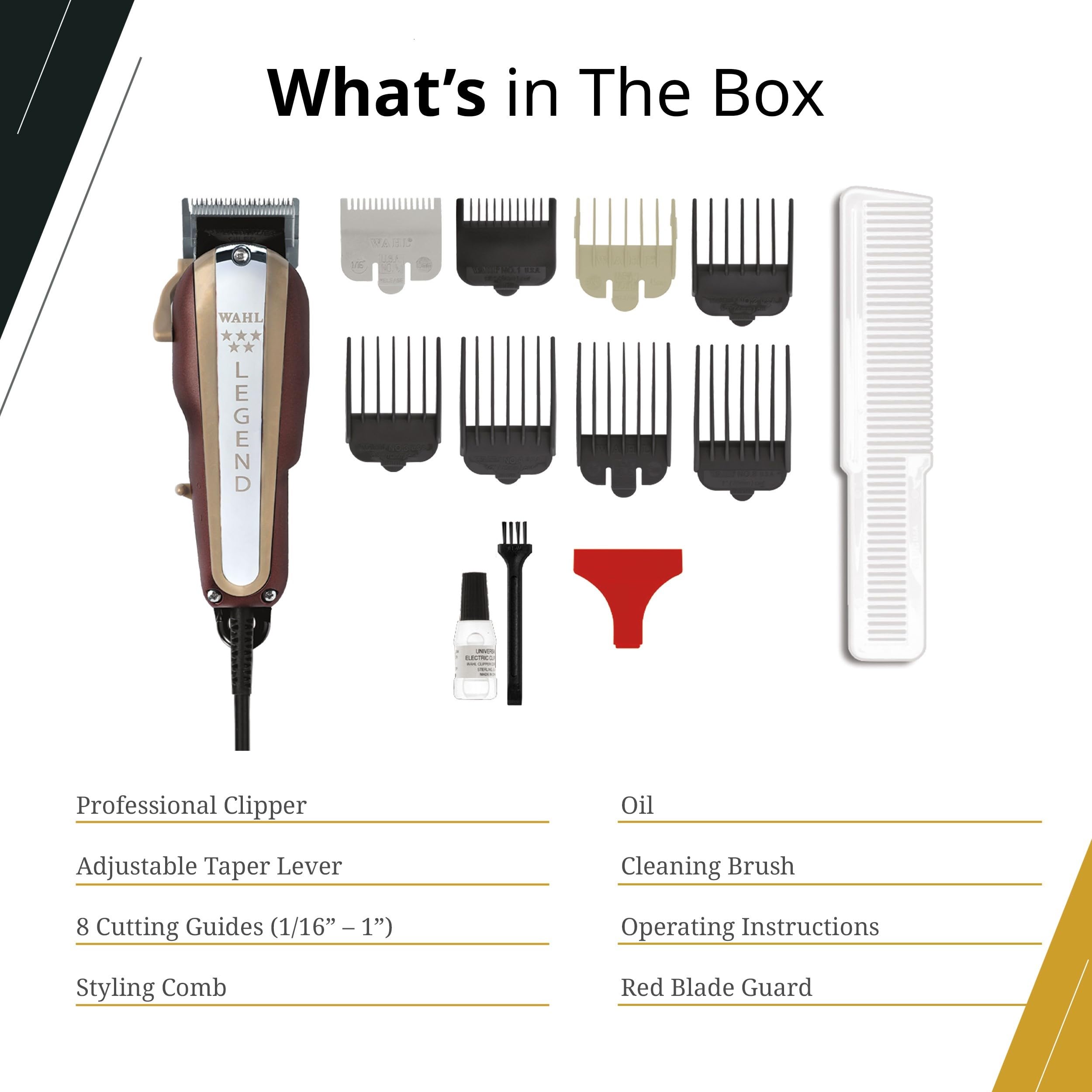 Wahl Professional 5 Star Legend clipper cord extended to eight feet for reliable power