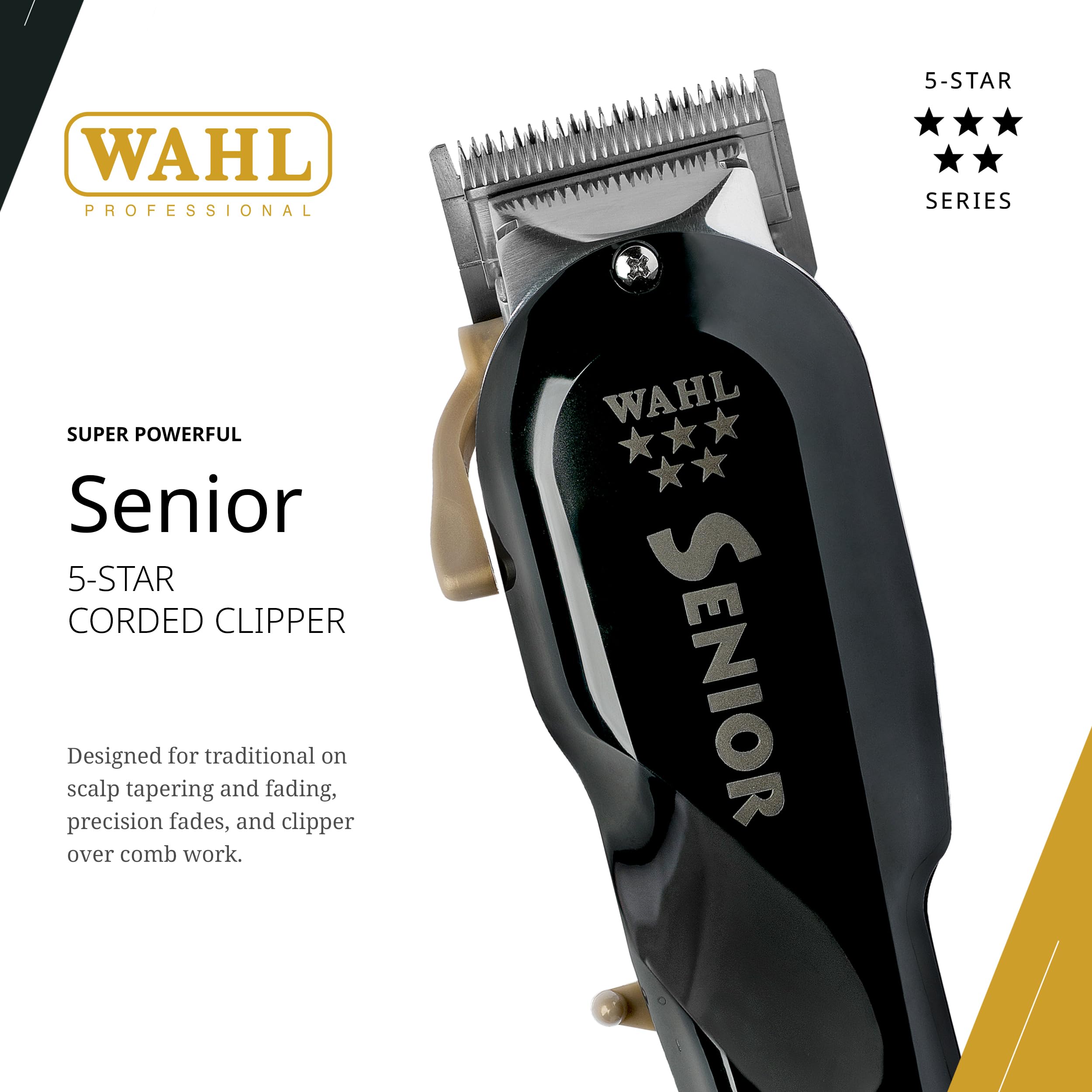 Wahl Professional 5 Star Senior clipper taper lever adjustment for precise length control