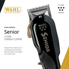 Wahl Professional 5 Star Senior clipper taper lever adjustment for precise length control