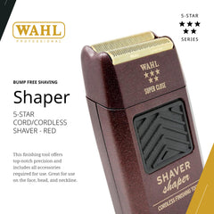 Wahl 5 Star Series shaver side profile showing ergonomic design for comfortable handling.