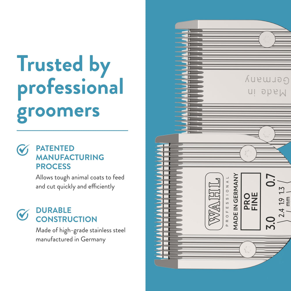 Cat grooming with Wahl 5-in-1 blade for precise face and paw details