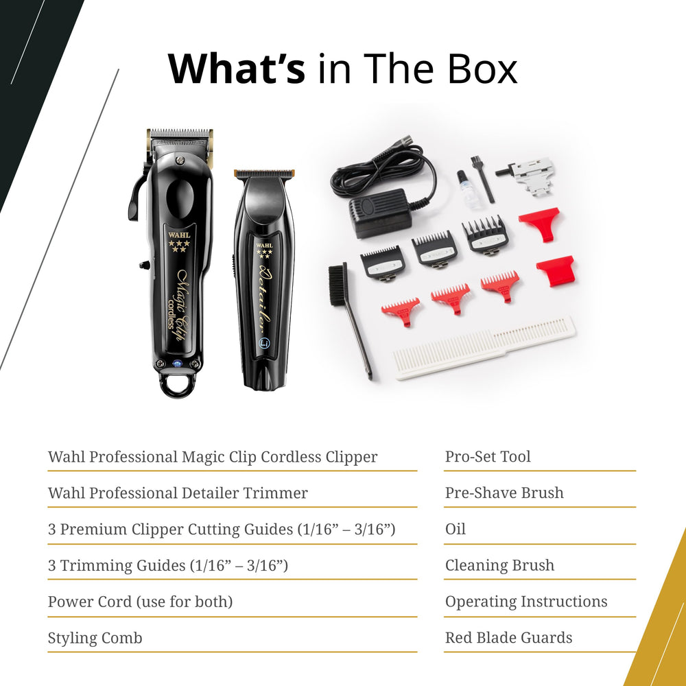 Wahl Professional cordless barber combo taper lever shows adjustable control for fades