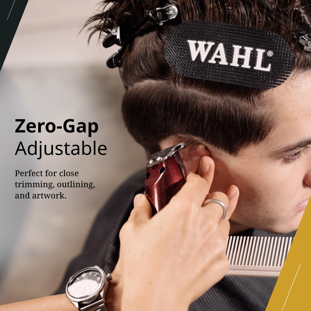 Wahl Professional cordless detailer Li ergonomic grip ensures comfortable control for precise necklines.