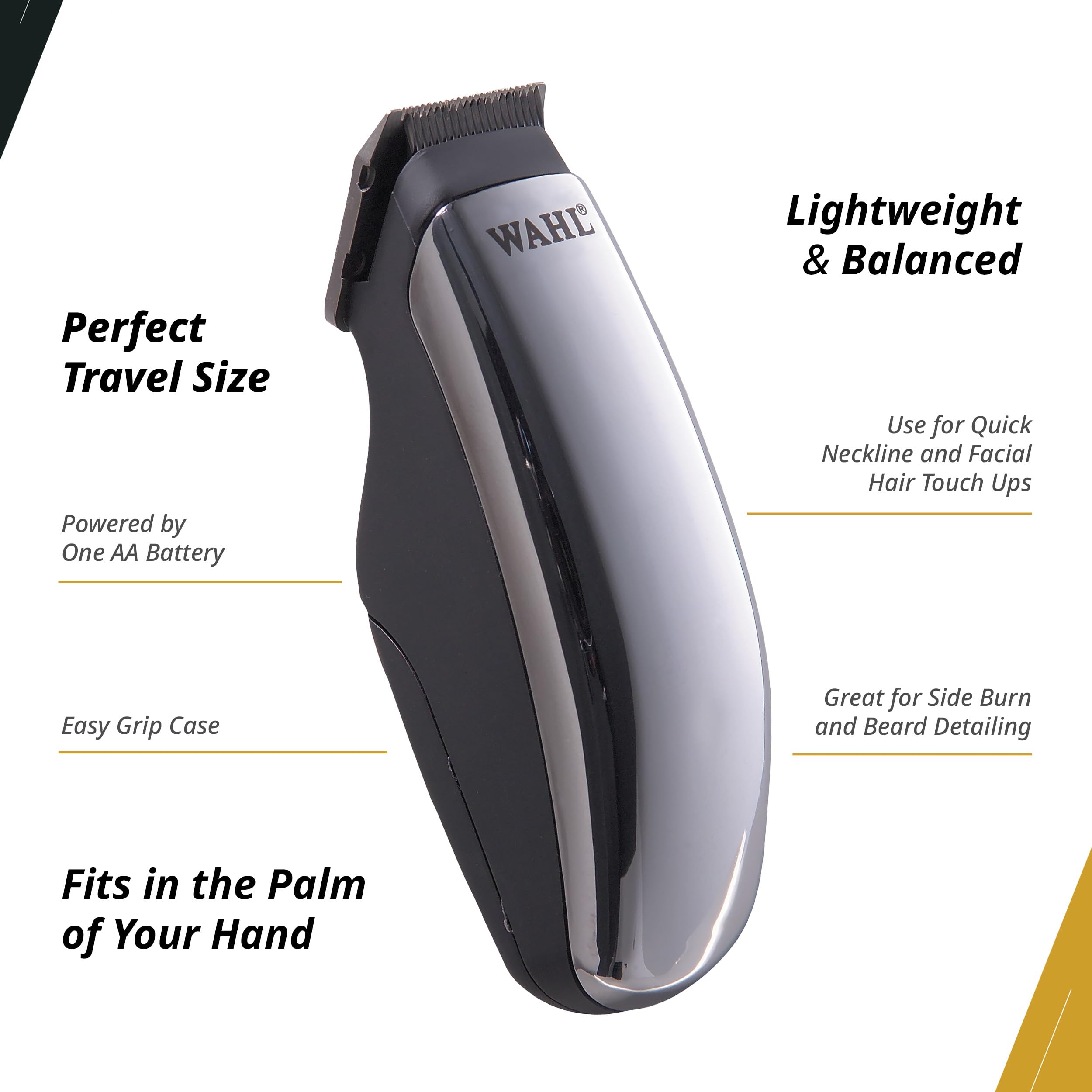 Wahl Professional Half Pint Trimmer travel ready fits in palm during grooming