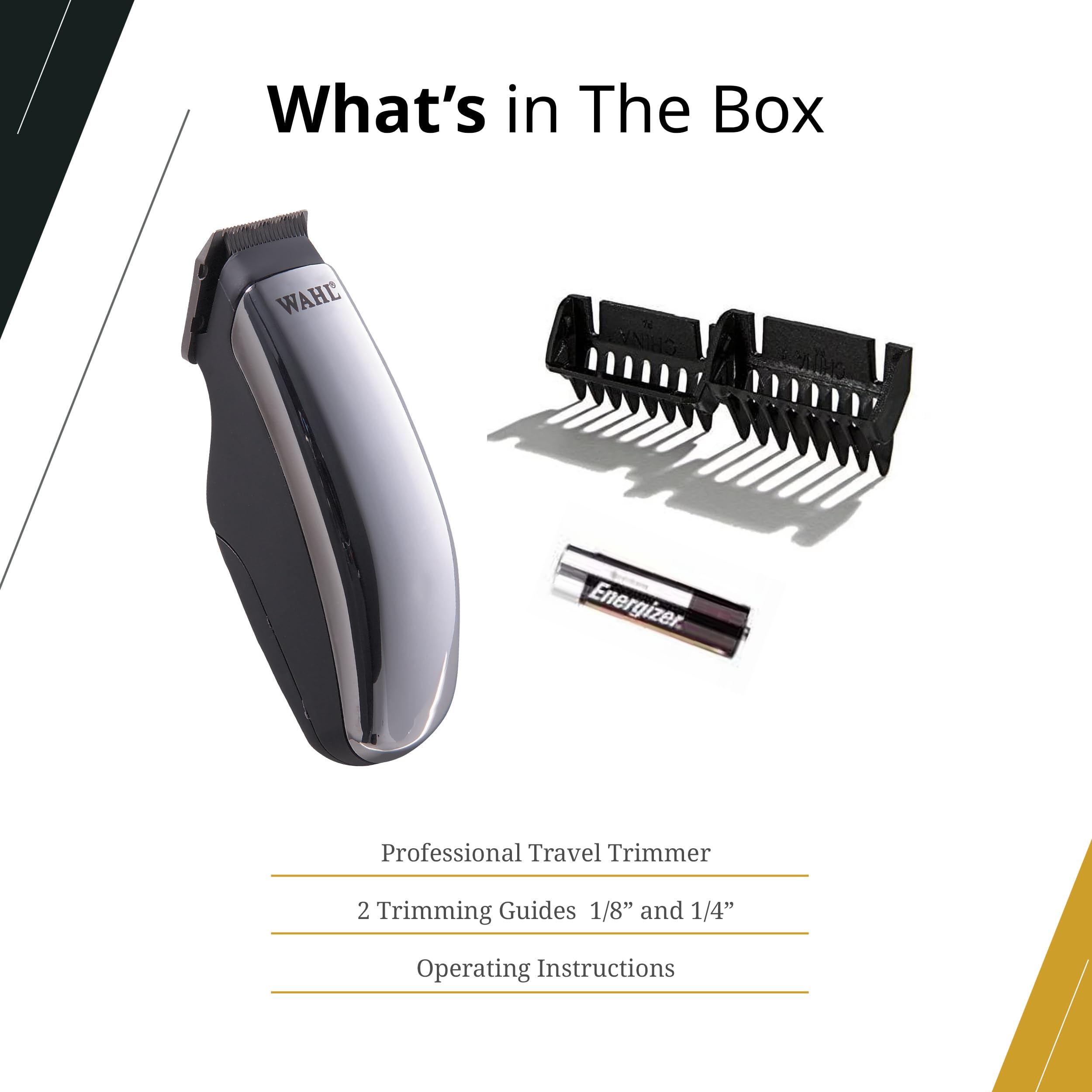 Wahl Professional Half Pint Trimmer with two guides for beard and sideburn detailing