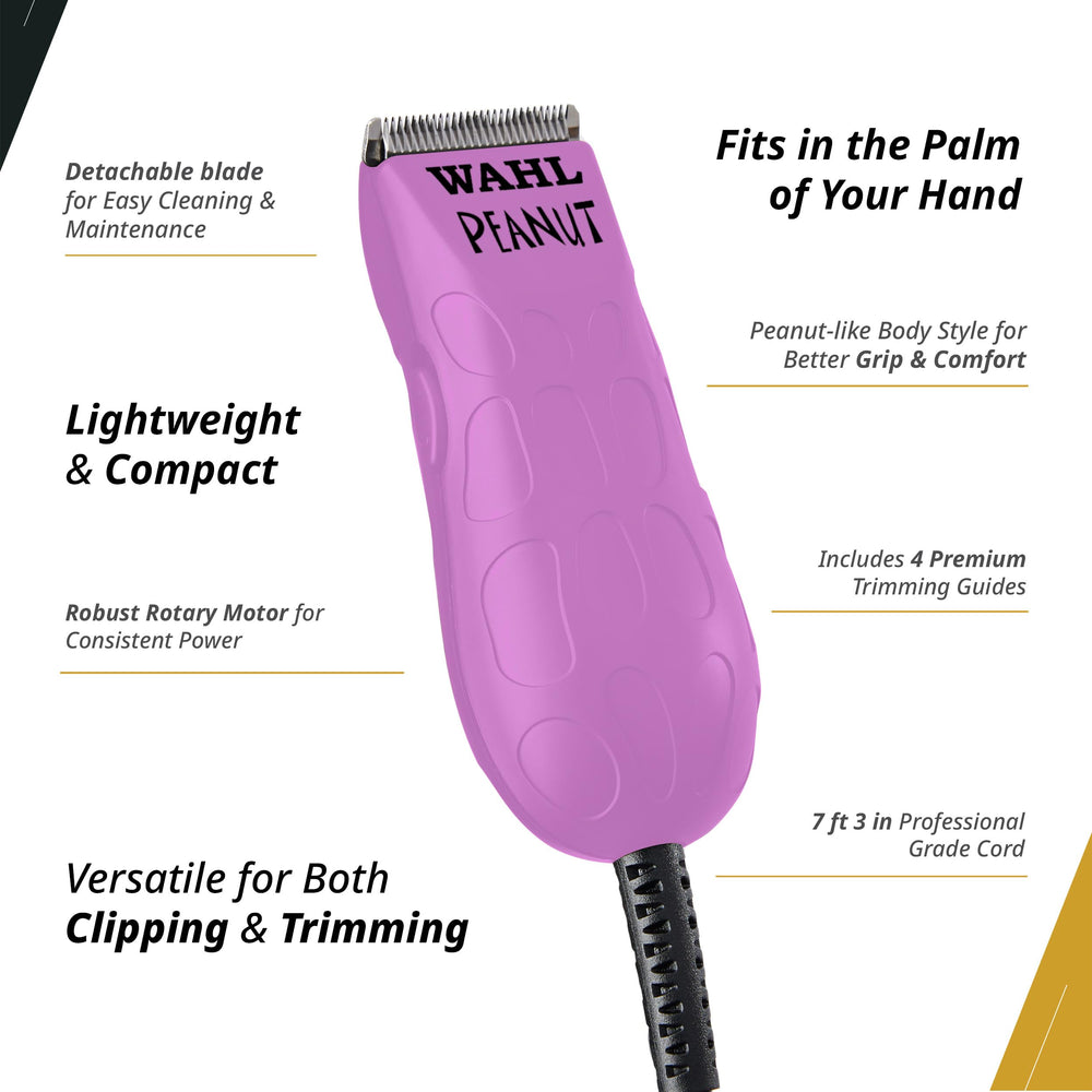 Wahl Professional Peanut Clipper four guide combs expand styling options